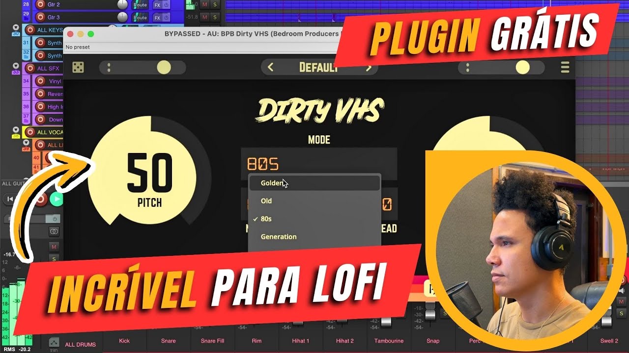 PLUGIN INCRÍVEL PARA LOFI GRÁTIS | REVIEW BPB DIRTY VHS | HOME STUDIO