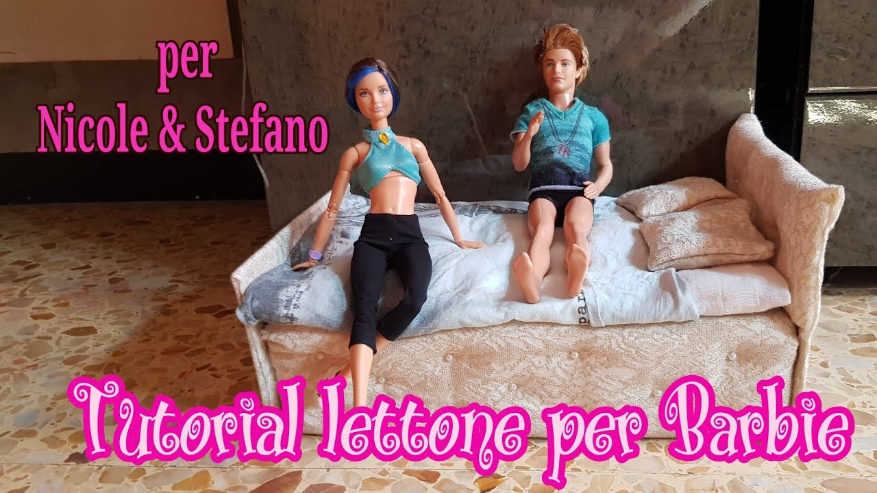Come fare un lettone per Barbie - letto per Nicole & Stefano - tutorial di Barbie My Life