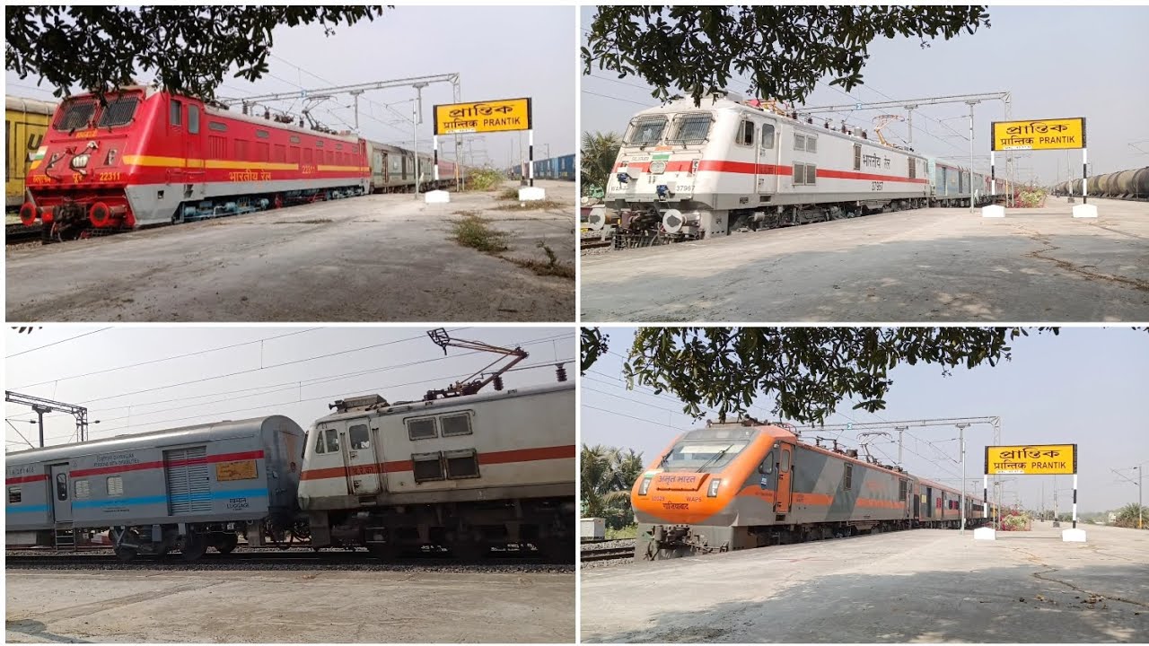 Compilation of some random trains passing through Prantik at MPS. 