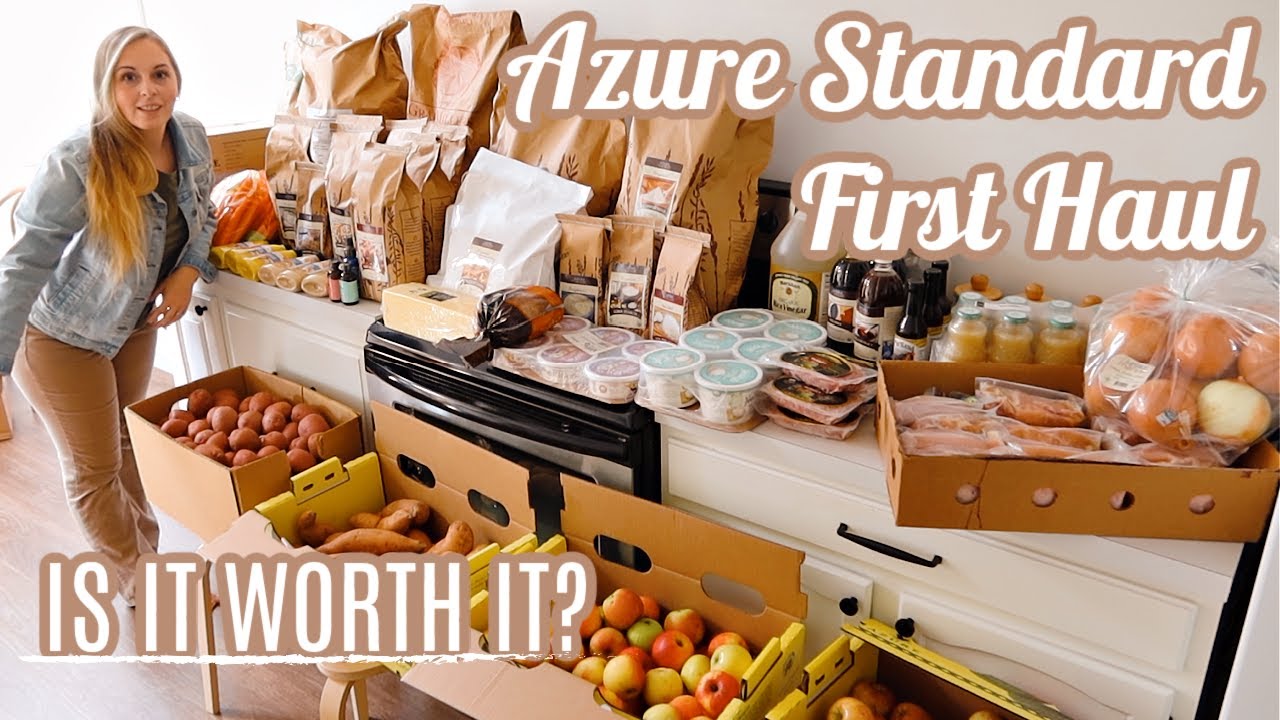 AZURE STANDARD HAUL BULK FOOD STORE SHOP BUDGET MEAL PREP FOOD STORAGE PANTRY TOUR LARGE FAMILY MEAL
