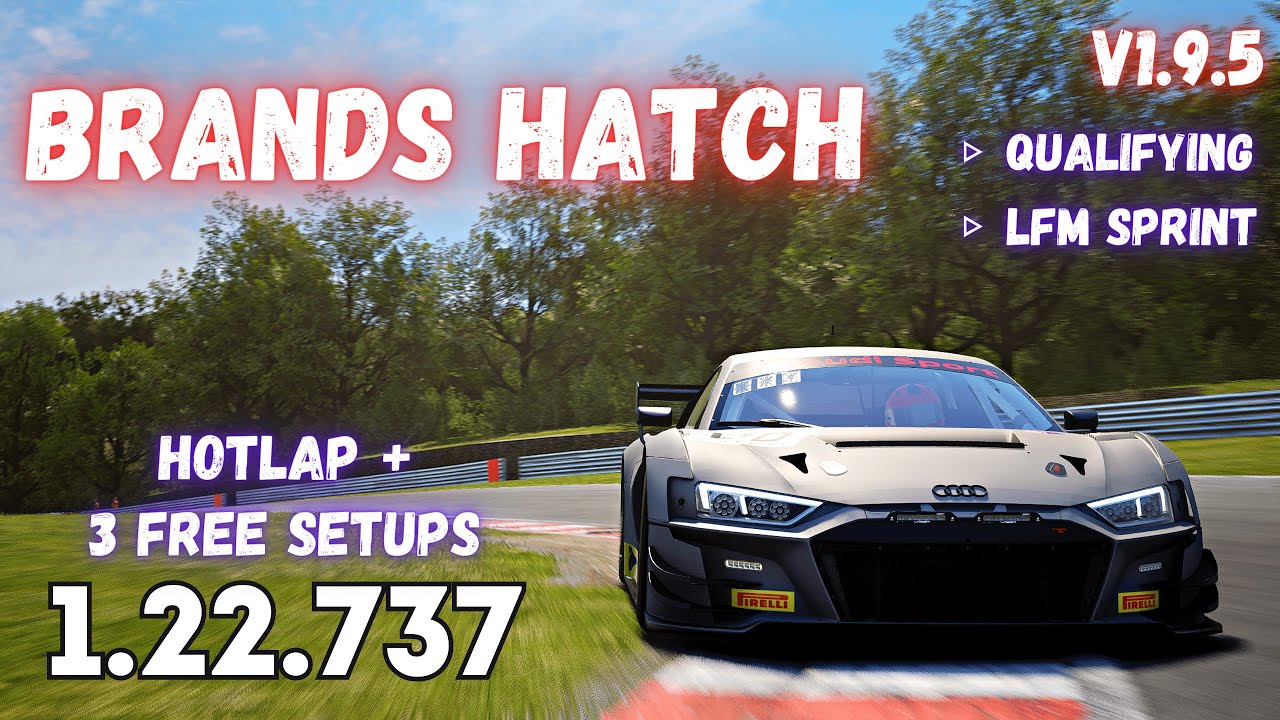 AUDI R8 LMS GT3 EVO II | BRANDS HATCH 1.22.7 | HOTLAP + FREE SETUP | ACC v1.9