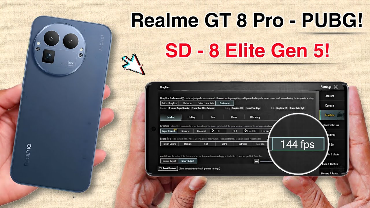 Realme GT 8 Pro Pubg Test, Realme GT 8 Pro Bgmi Test, SD 8 Elite Gen 5 + 7000mAh🔋