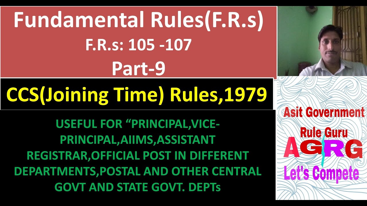 CCS(Joining Time) Rules,1979