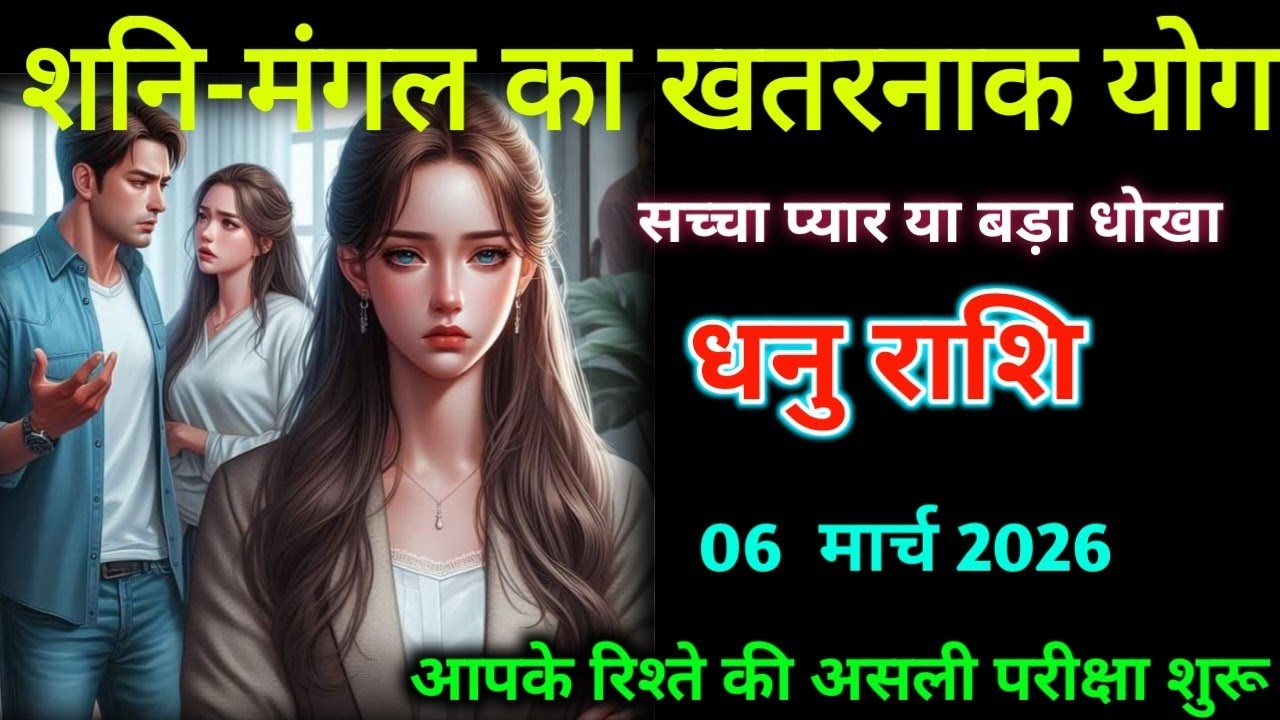 धनु राशि | 06 मार्च 2026| शनि मंगल का खतरनाक योग| Dhanu Rashifal |