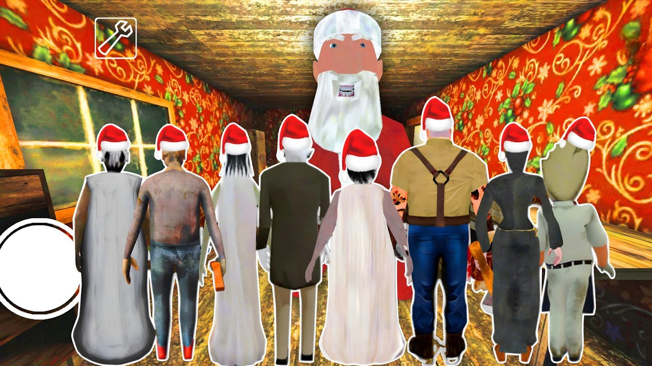 Игра за всех боссов Санта-Клауса: секретная концовка (мод) || Granny 1 Santa Claus Mod