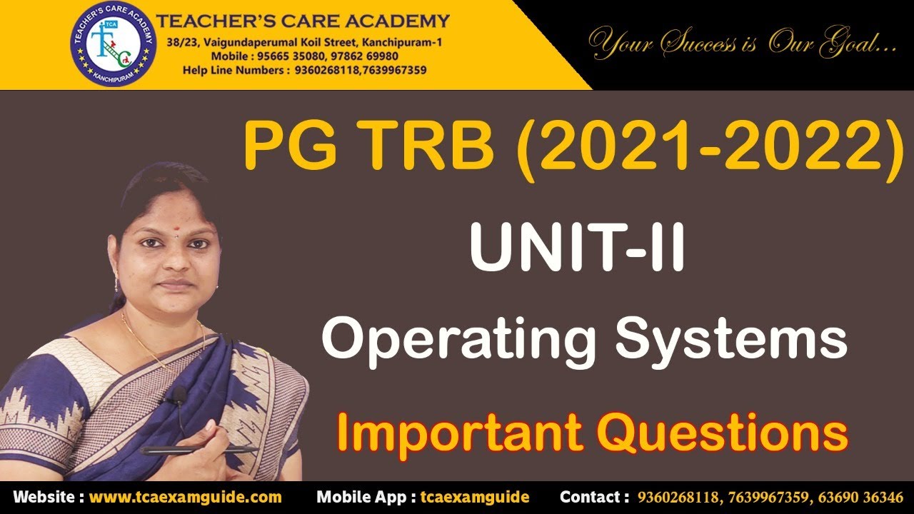 PGTRB 2021-2022: COMPUTER SCIENCE - UNIT II - IMPORTANT QUESTIONS