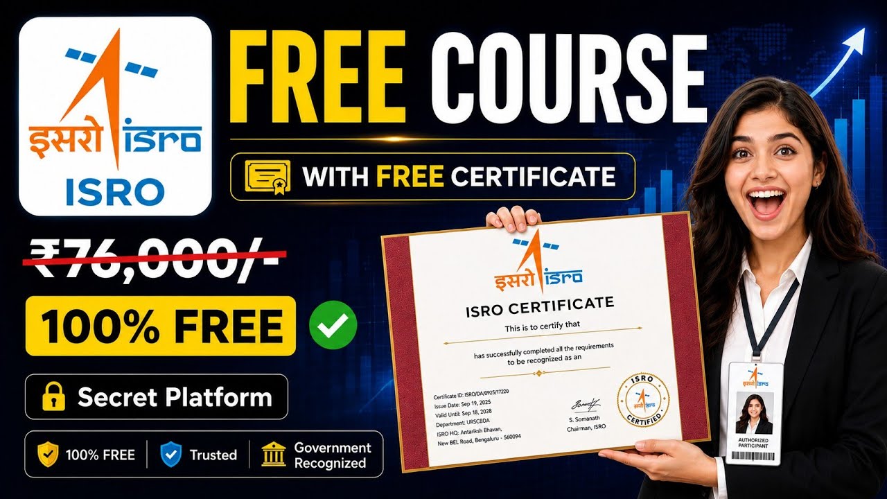 ISRO - Free Course With Certificate | Online Certification | Government of India ISRO Virtual Course