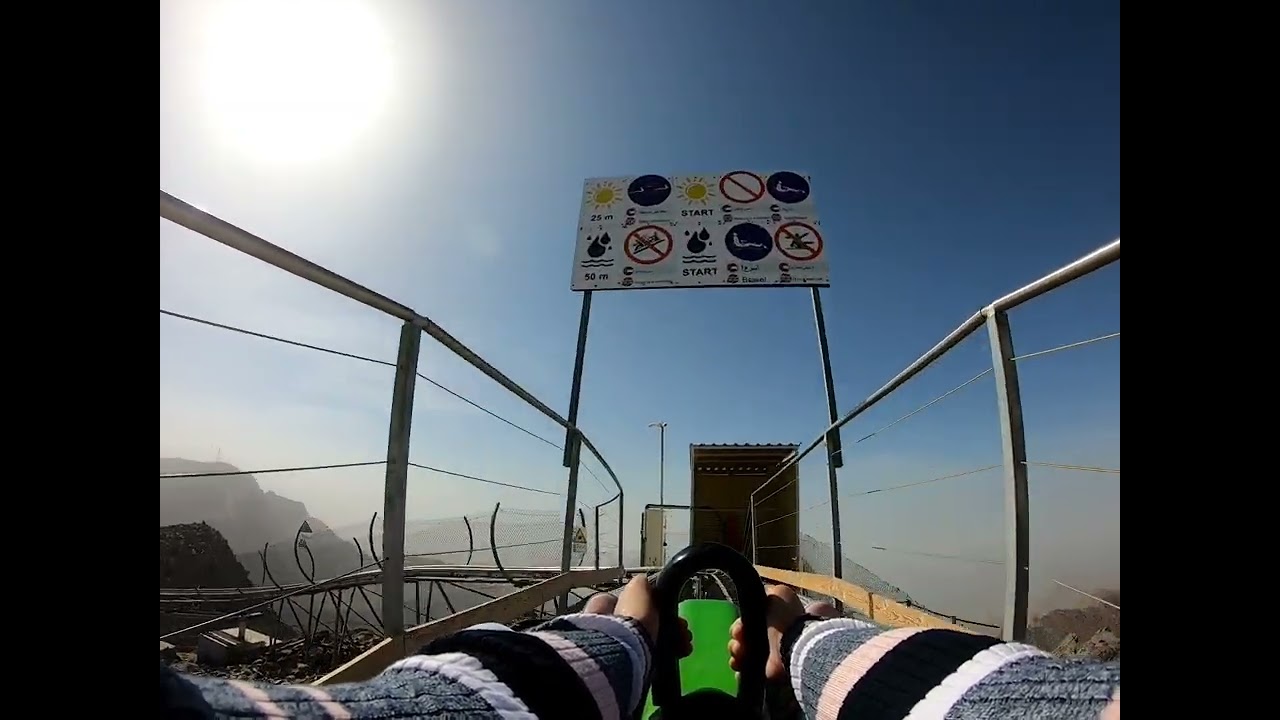 Jais Sledder at Jebel Jais, Ras Al-Khaimah, UAE 🇦🇪 (POV) #uae #jebeljaismountain