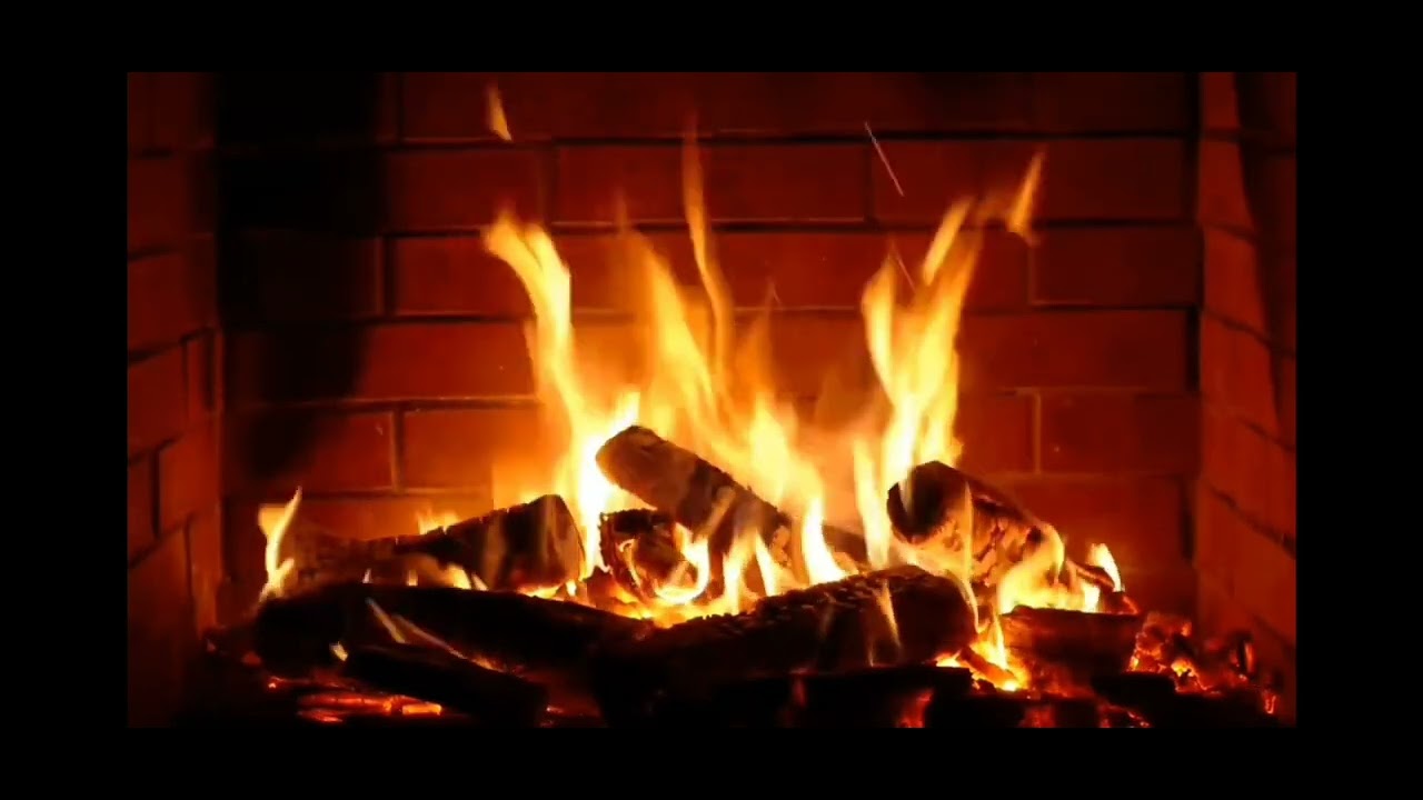 Звуки костра в камине  Успокаивающее видео, релакс 🔥красивый рождественский фон на телевизор.