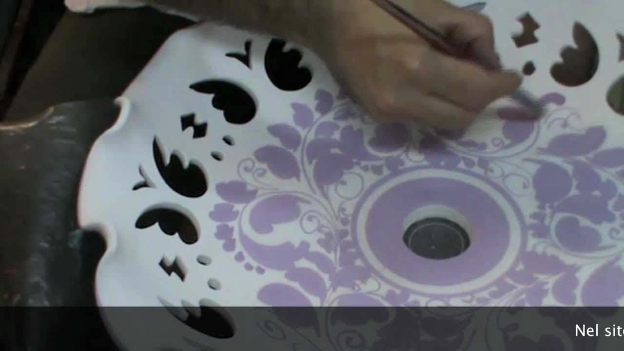 Ceramica : decorazione di un lampadario