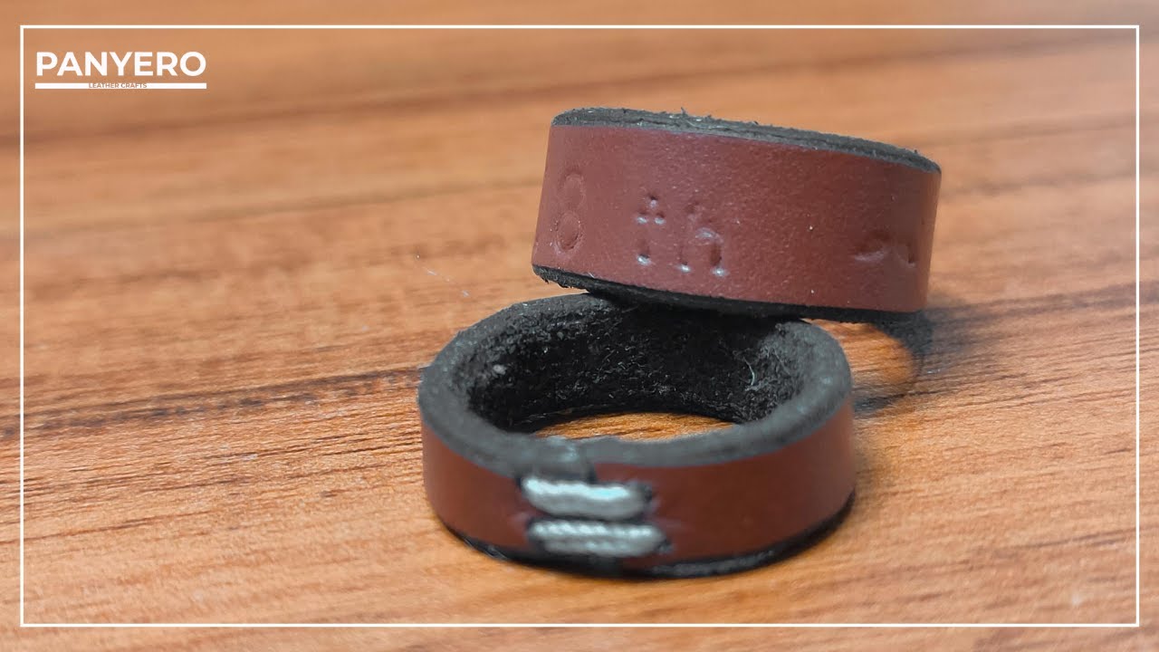 Making a simple leather ring | leather works | DIY