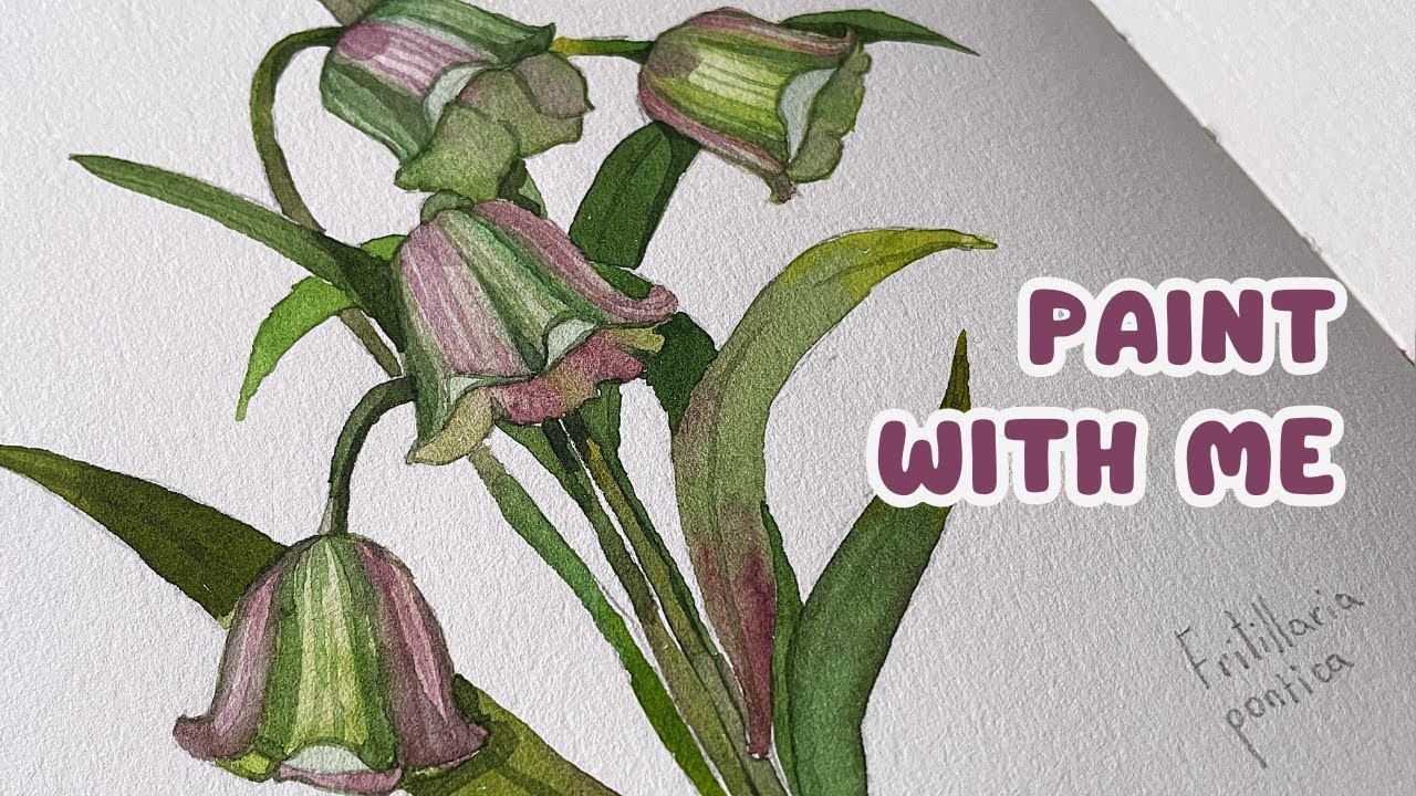 Cozy watercolor painting of a flower from the Flower Color Guide book