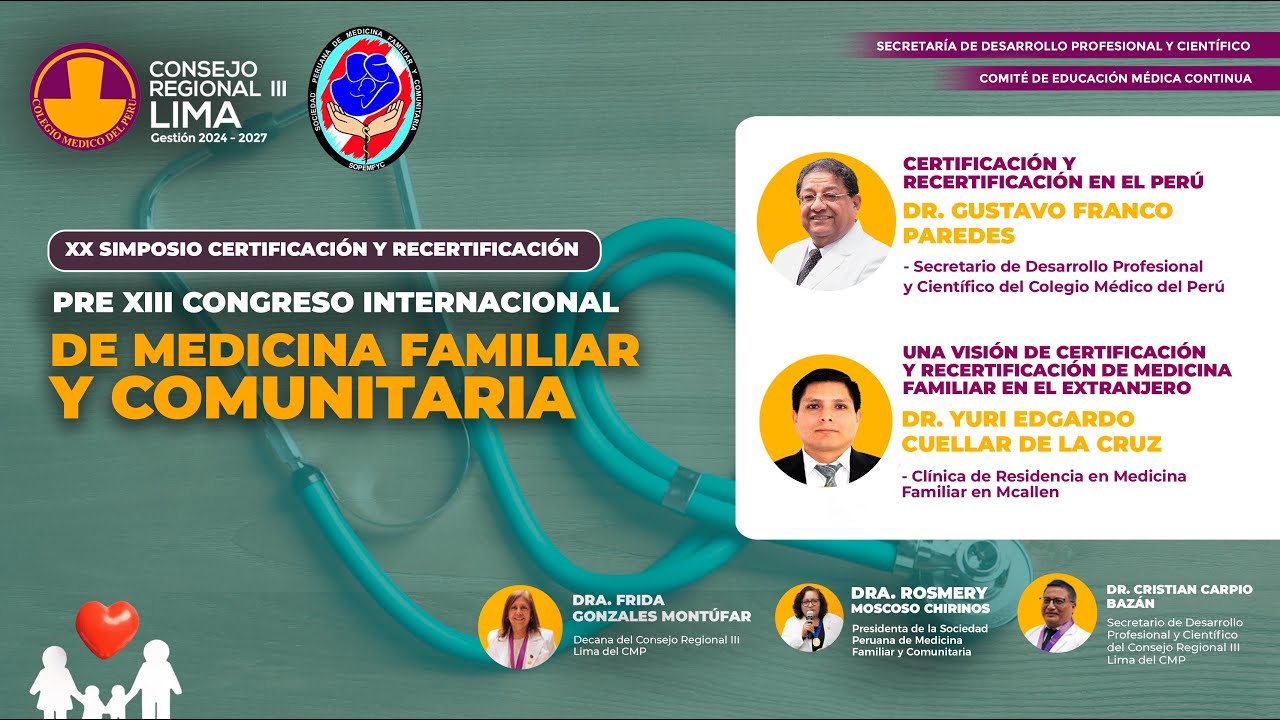 𝐗𝐗 𝐒𝐈𝐌𝐏𝐎𝐒𝐈𝐎 𝐃𝐄 𝐂𝐄𝐑𝐓𝐈𝐅𝐈𝐂𝐀𝐂𝐈𝐎́𝐍 𝐘 𝐑𝐄𝐂𝐄𝐑𝐓𝐈𝐅𝐈𝐂𝐀𝐂𝐈𝐎́𝐍: 𝐗𝐈𝐈𝐈 𝐂𝐎𝐍𝐆𝐑𝐄𝐒𝐎 𝐃𝐄 𝐌𝐄𝐃𝐈𝐂𝐈𝐍𝐀 𝐅𝐀𝐌𝐈𝐋𝐈𝐀𝐑 𝐘 𝐂𝐎𝐌𝐔𝐍𝐈𝐓𝐀𝐑𝐈𝐀