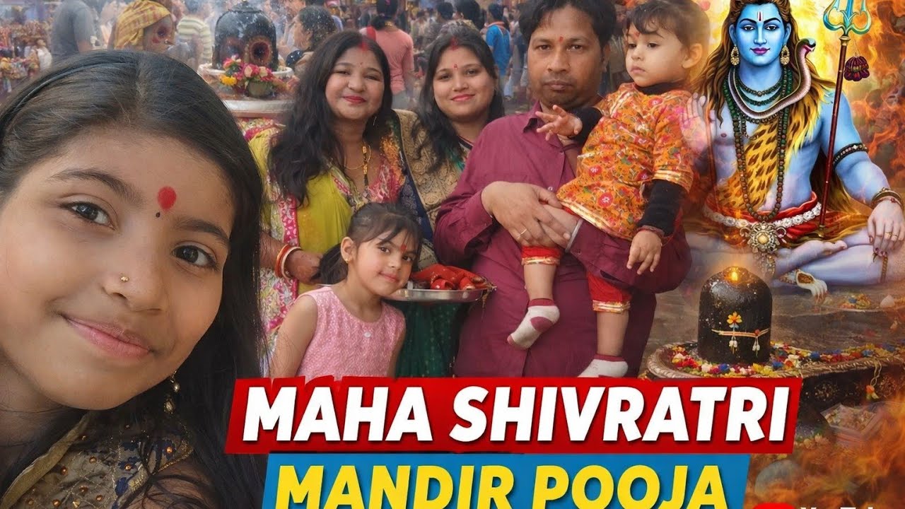 Maha Shivaratri pe sab koi mandir gye pooja karne ke liye 
