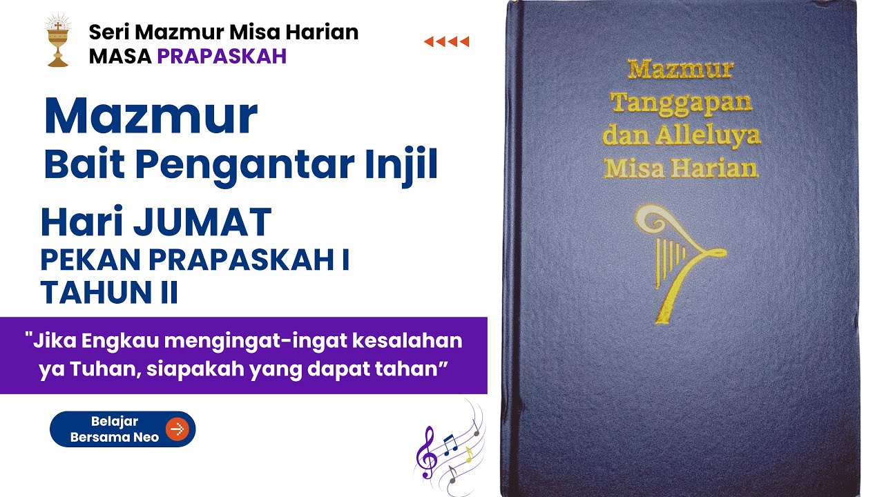 Mazmur Tanggapan JUMAT Pekan Prapaskah I Tahun II - Misa Harian 27 Februari 2026