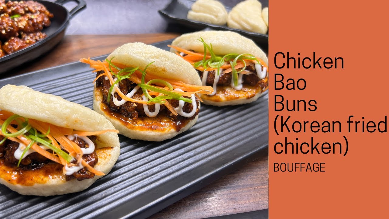 Chicken Bao Buns | Korean fried chicken Bao | Bao buns recipe | Bao buns with chicken | Chicken Bao
