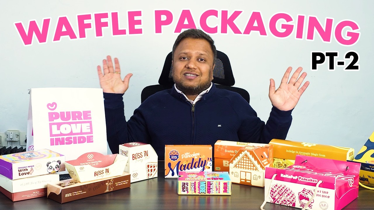 Complete Waffle Packaging | Belgian Waffle Box | Waffle Cake | Stick Waffle #waffle #packagingideas