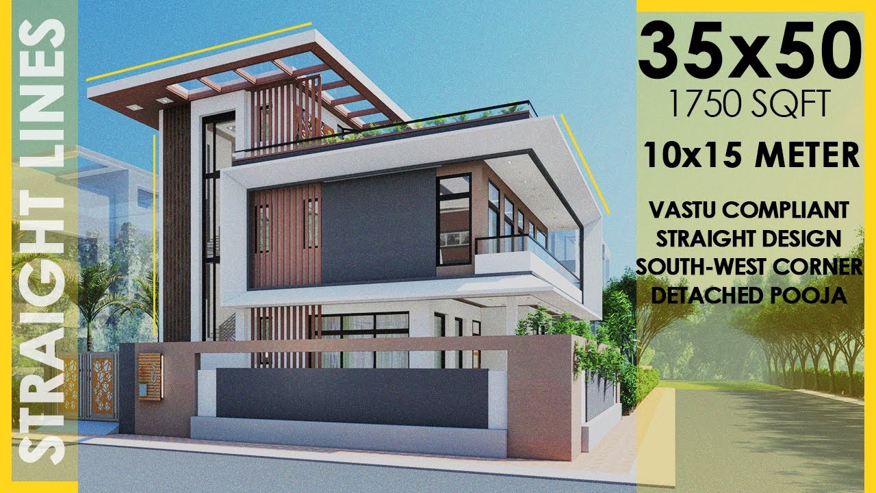 35X50 Feet | 1750 sqft | South West Corner House with Vastu | 195 Gaj | 10X15 Mtr. House | ID-101