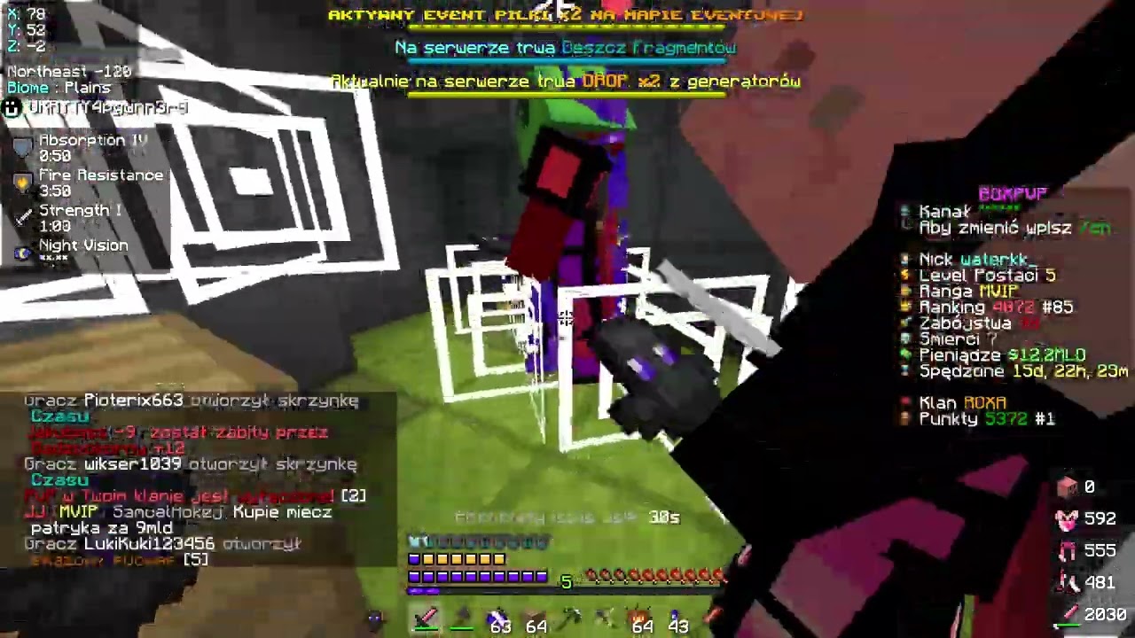 ZOBACZ SAM JAK  ZDOBYŁEM  SET KIBICA  NA TYM SERWERZE BOXPVP KLAN ROXA MOCARNY KONKURS RAPY.PL