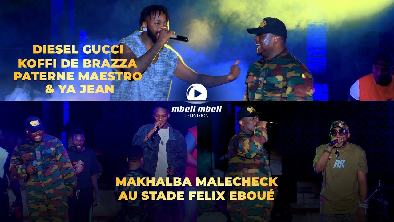 ENTREE DE DIESEL GUCCI x KOFFI DE BRAZZA x PATERNE & YA JEAN AU CONCERT DE MAKHALBA AU STADE EBOUE