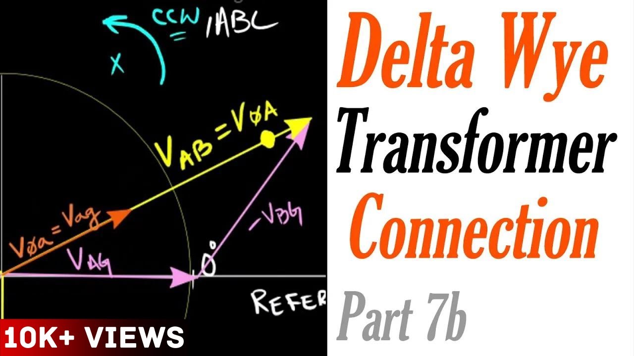 Introduction to the Delta Wye Transformer Connection Part 7b: HV winding and LV winding