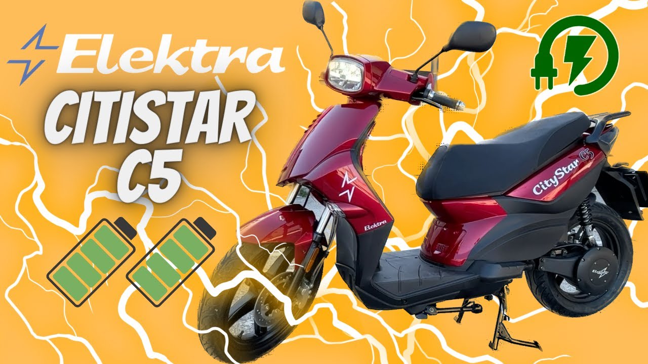 ELEKTRA CITYSTAR C5 SCOOTER URBANO DE RUEDA ALTA Y DOBLE BATERIA EXTRAIBLE