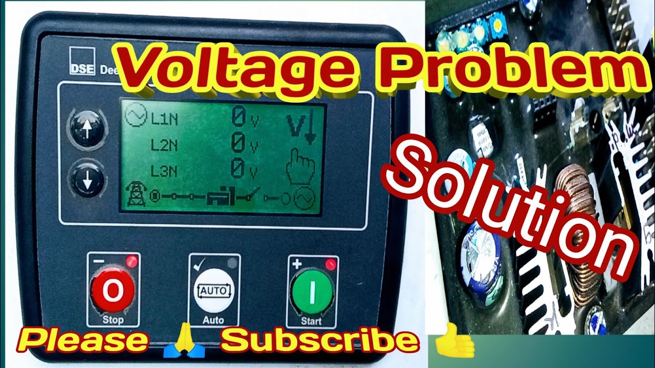 Generator Under Voltage Problem. AVR Wiring Connection. 🙋