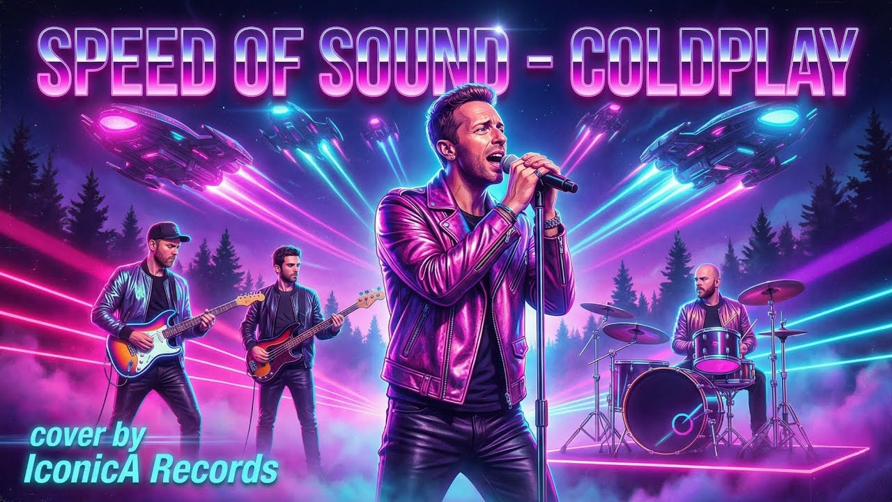 Coldplay - Speed of Sound ( retro synthwave 80's ) cover IconicA Records