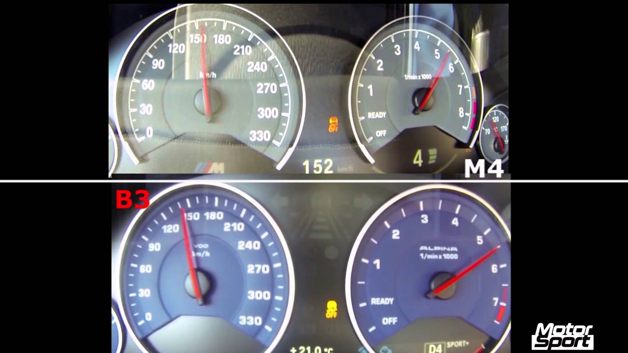 0-200 km/h : BMW M4 VS Alpina B3 Biturbo (Motorsport)