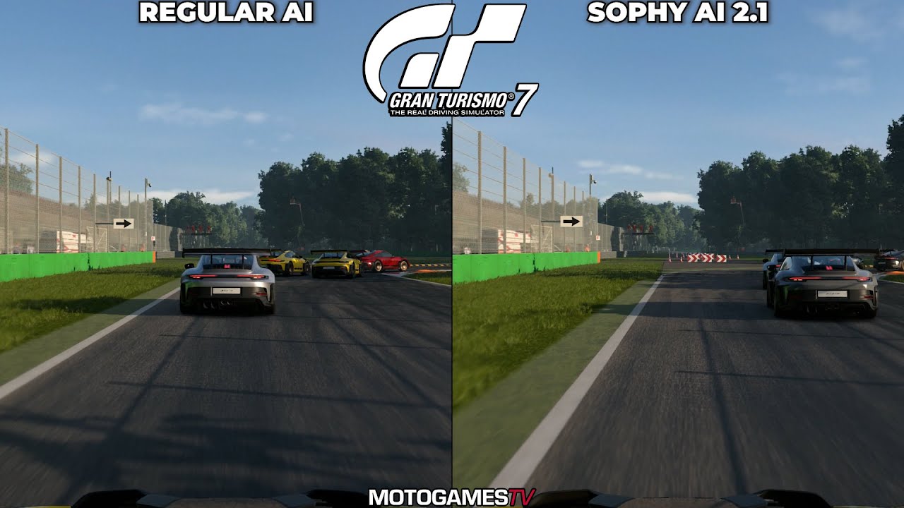 Gran Turismo 7 - Regular AI vs Sophy 2.1 - Porsche 911 GT3 RS (992) at Monza