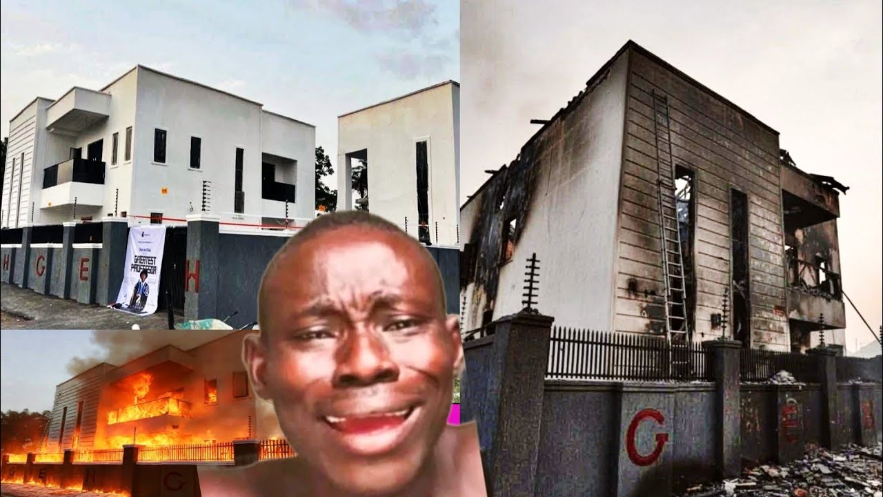 GEHGEH HOUSE ON FIRE: Disaster Strikes 24 Hours After Grand Opening Of His 500 Million Mansion!😭