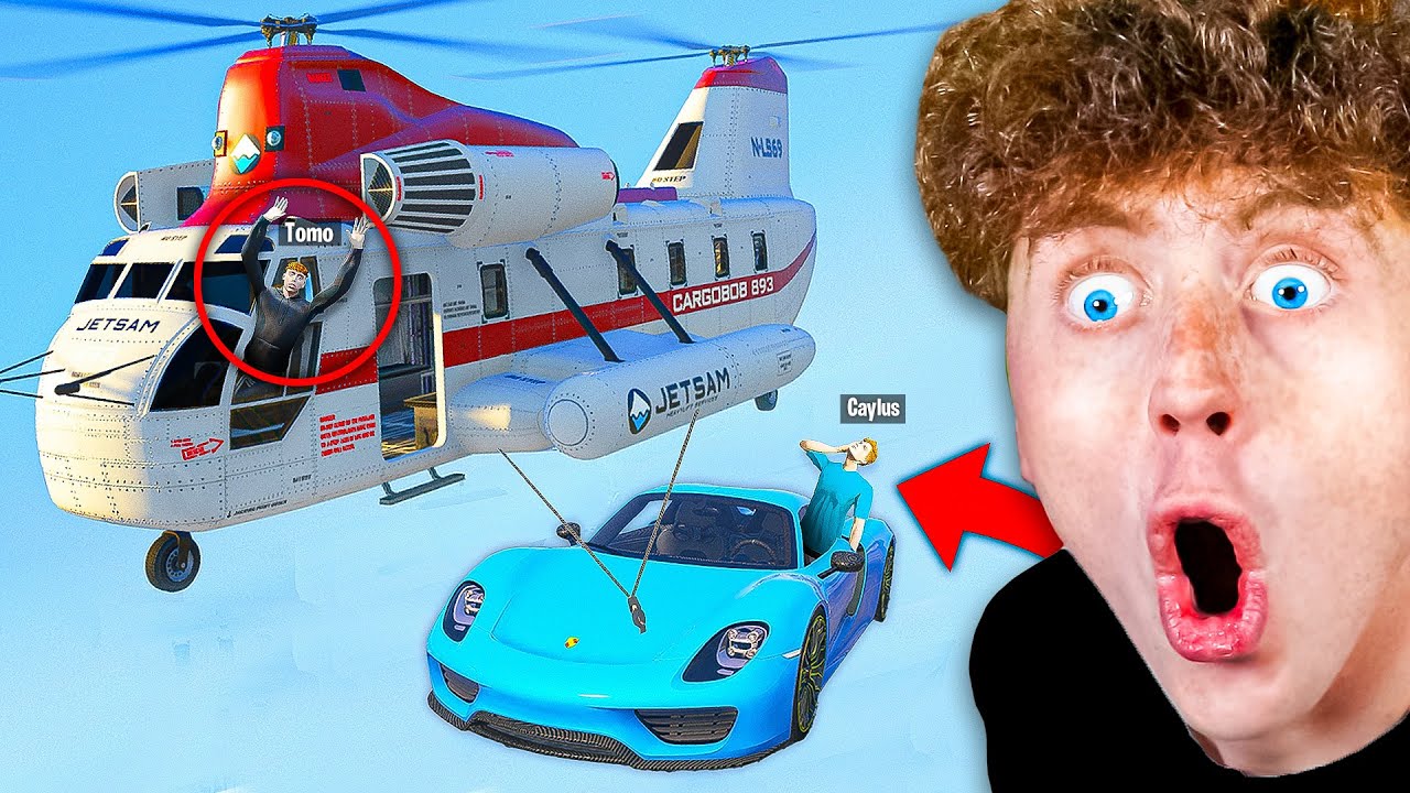 Я угнал суперкар своего старшего брата с помощью Cargobob в GTA 5 RP.