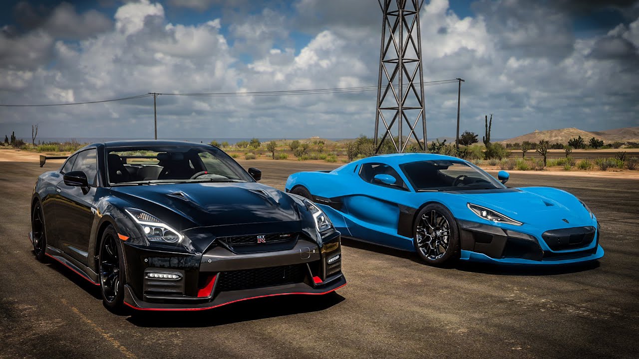 Forza Horizon 5 Drag race: Rimac Nevera vs Nissan GTR Nismo (MAXED OUT)