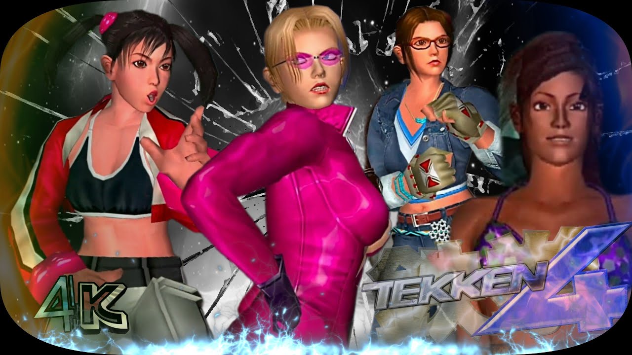 Nina, Christie, Julia , Xiaoyu Team Tekken 4 Remastered UHD 4K 60 FPS