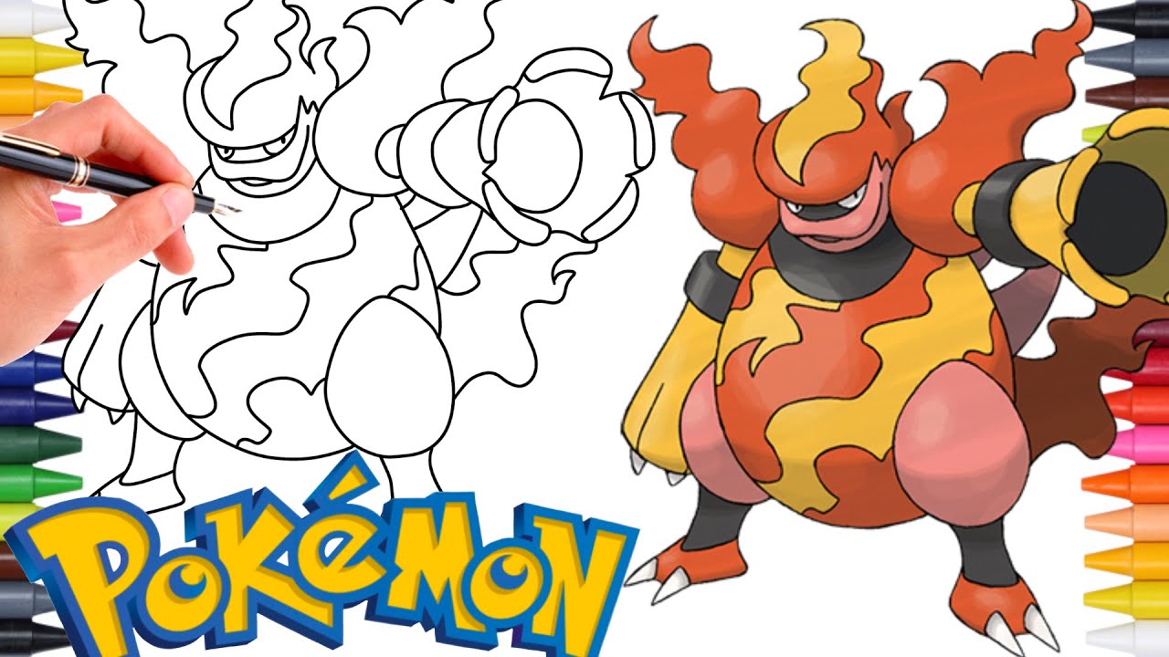 Comment Dessiner LE POKÉMON MAGANON (Magmortar) #467 | GÉNÉRATION 4