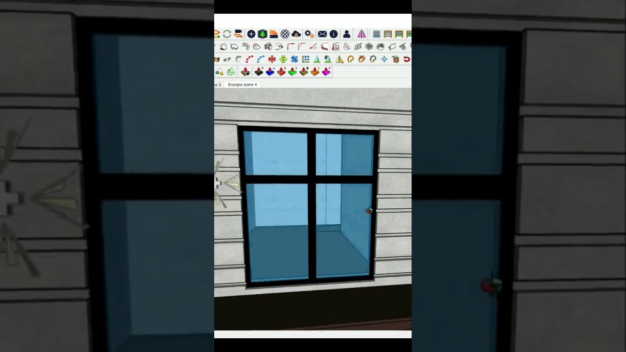 How to create window in SketchUp #sketchup #tutorial