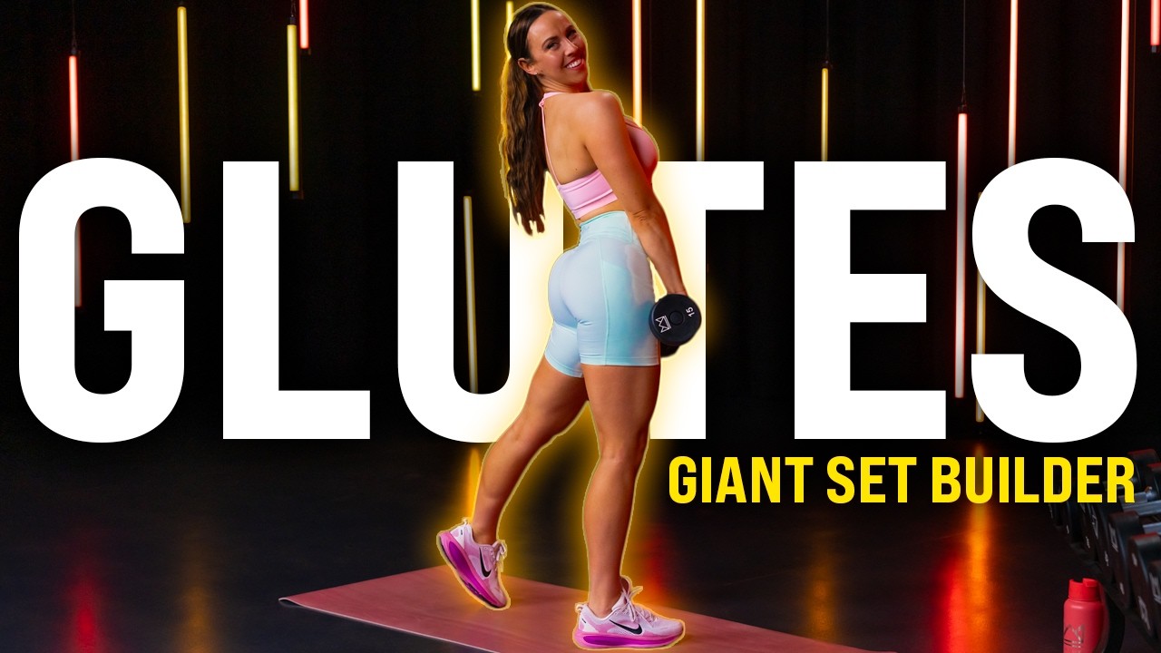 30 Minute Glute Builder Workout! | Single Leg Giant Set PLUS Abs Challenge!