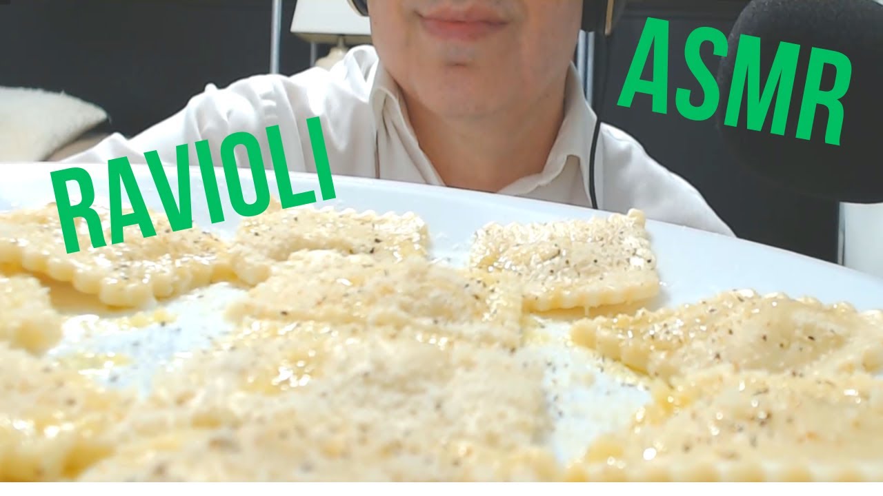 ASMR RAVIOLI EATING SOUNDS.SOFT RELAXING EATING SOUNDS.😴