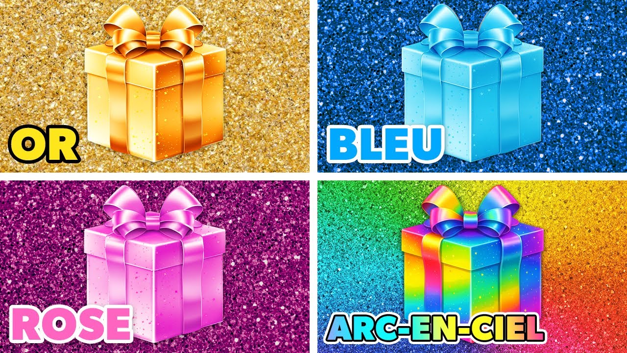 Choisis un CADEAU...! 🎁 Or, Bleu, Rose ou Arc-en-ciel ? 🌈💙🎀💛 Es-tu une Personne Chanceuse ?