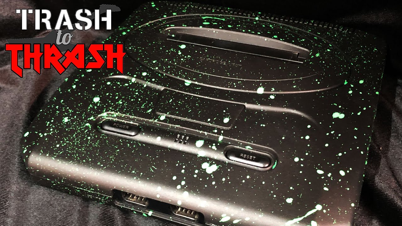 Trash to Thrash: Alien Blood SEGA Genesis | Custom Painted | How to paint console | Video Game