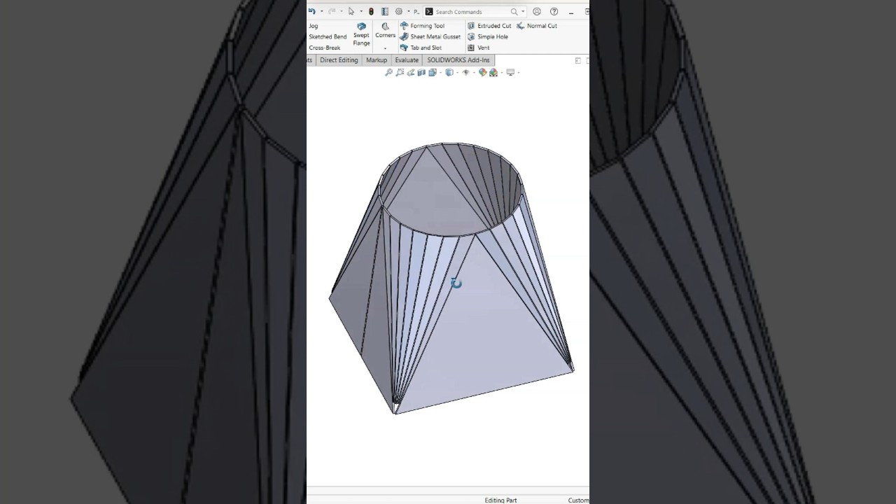 Learn to Build a Lofted Sheet Metal Model in SolidWorks in just a few seconds!! | Lofted Bends