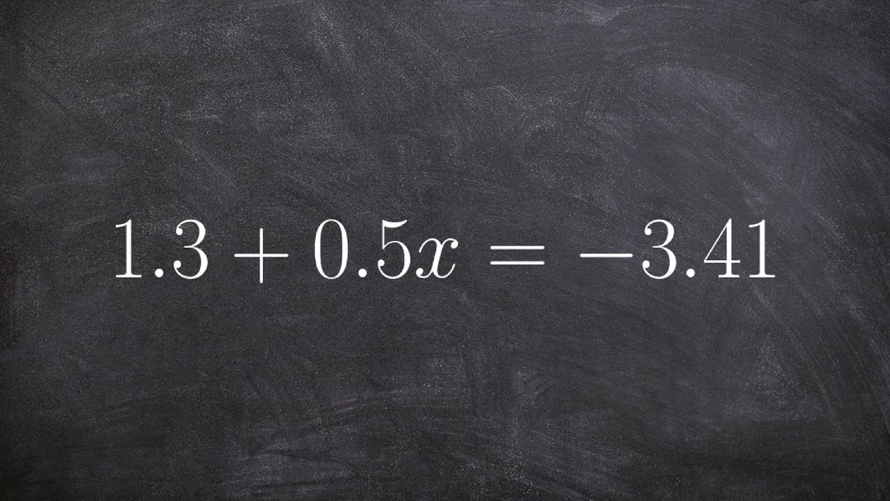 Solving two step equation with decimals