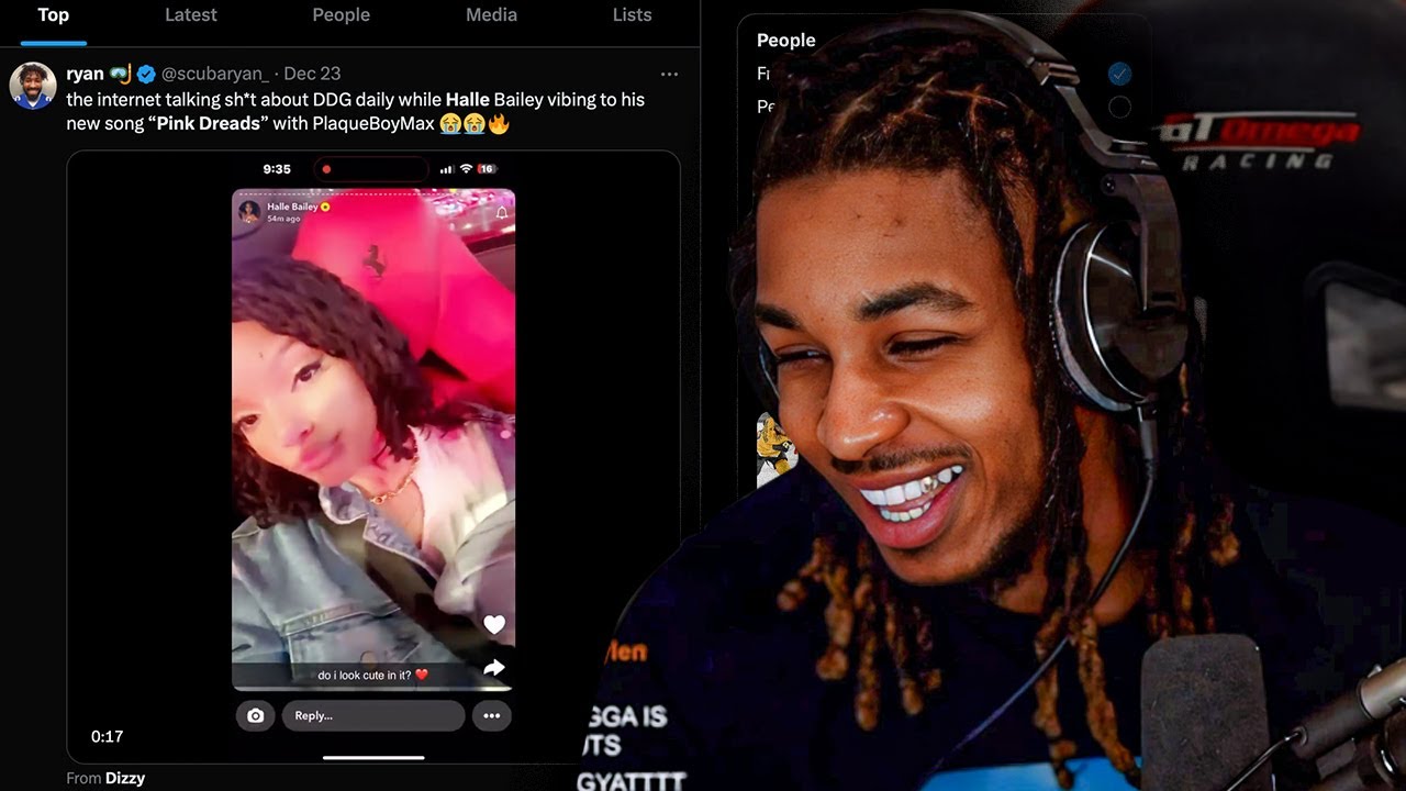 DDG Reacts To Halle Singing Pink Dreads