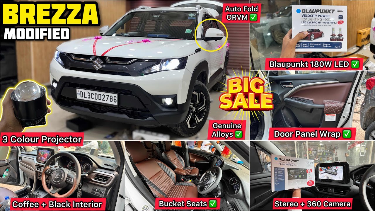 Brezza Base To Top Model Modification With Price ✅ Brezza LXI CNG Modified With Price ✅