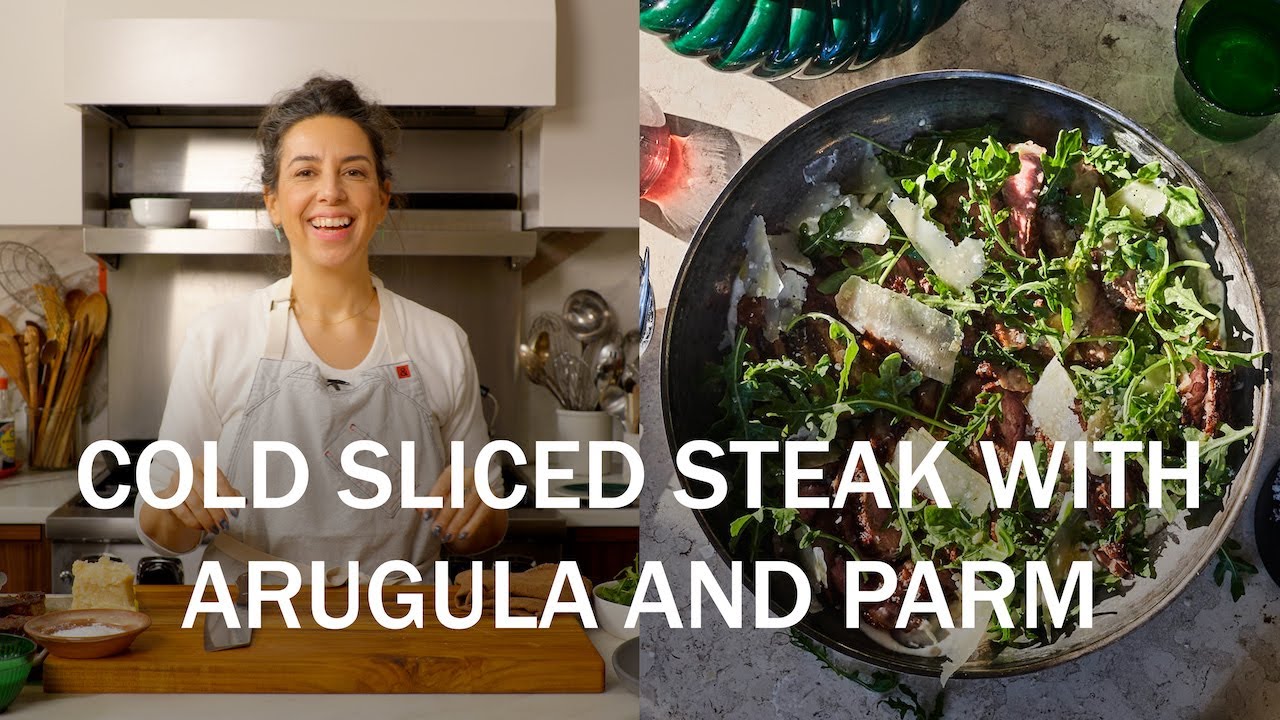 Cold Sliced Steak with Arugula and Parm | That Sounds So Good