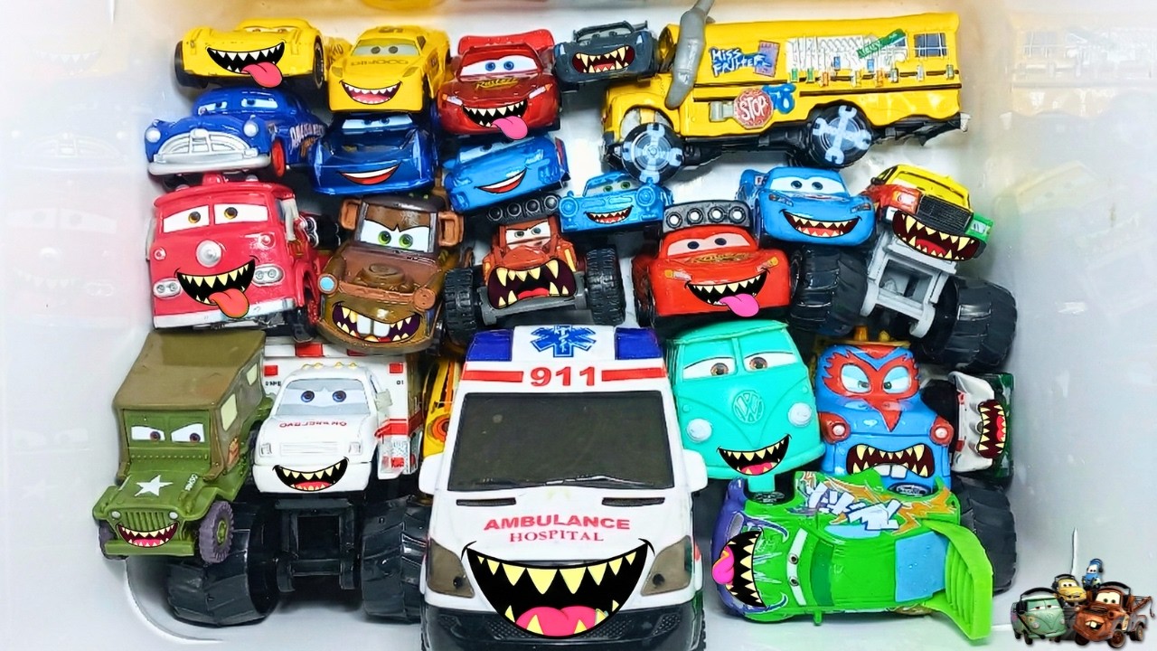 Disney Pixar Cars Unboxing Review | Lightning McQueen, Tow Mater, Chick Hicks, Sally , Cruz ASMR Car