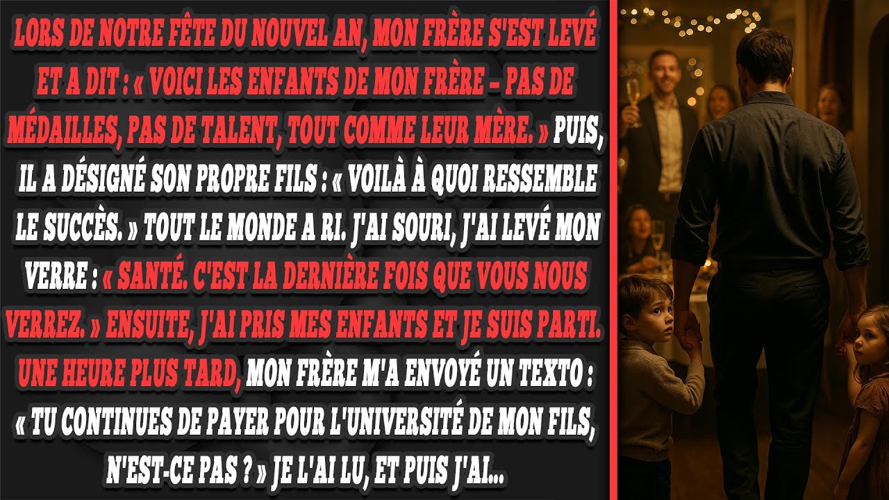 Lors de notre fête du nouvel an, mon frère s'est levé et a dit : « Voici les enfants de mon frère…