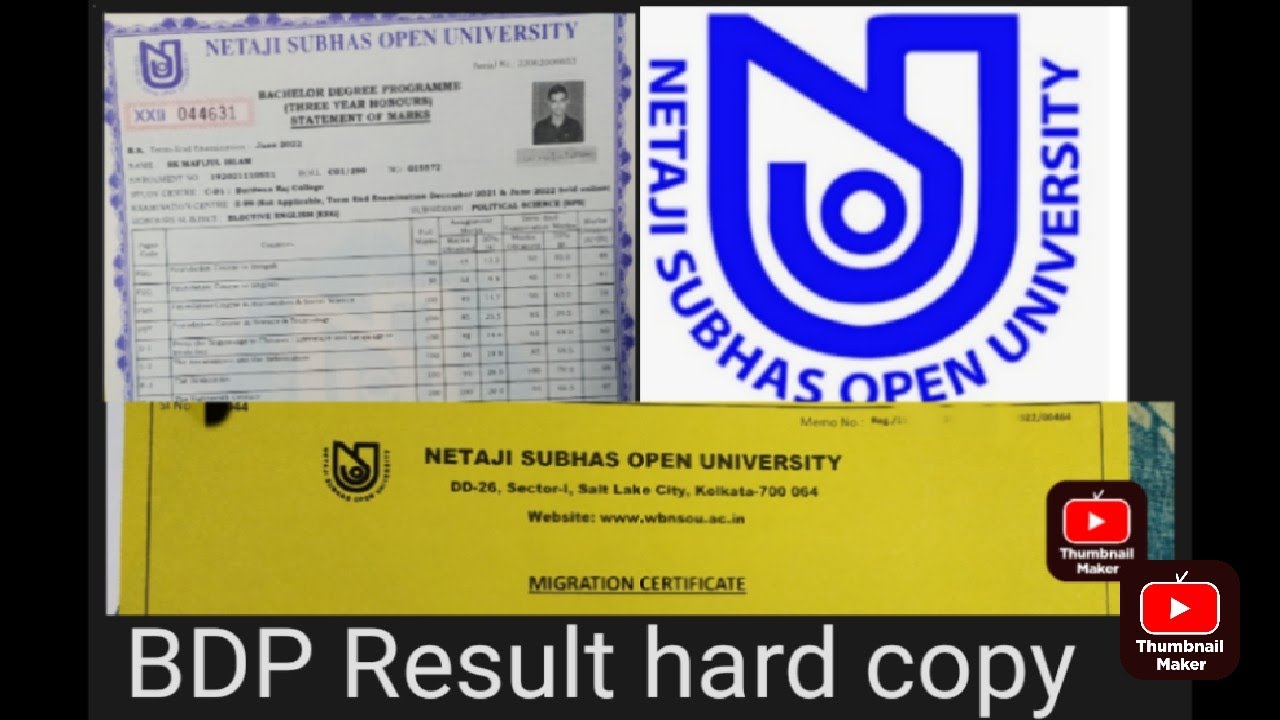 BDP Result hard copy