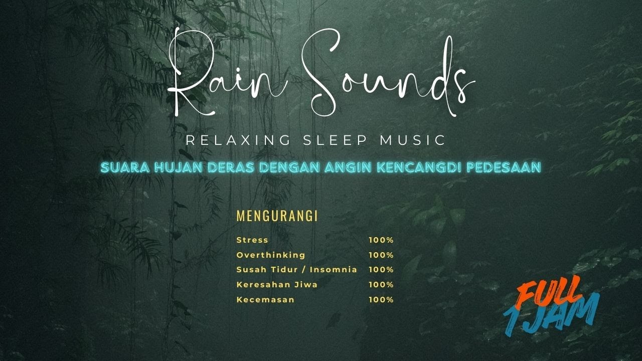 Hujan Deras Angin Kencang Di Desa Menenangkan Pikiran, Jiwa dan Mengurangi Stress dan Atasi Insomnia