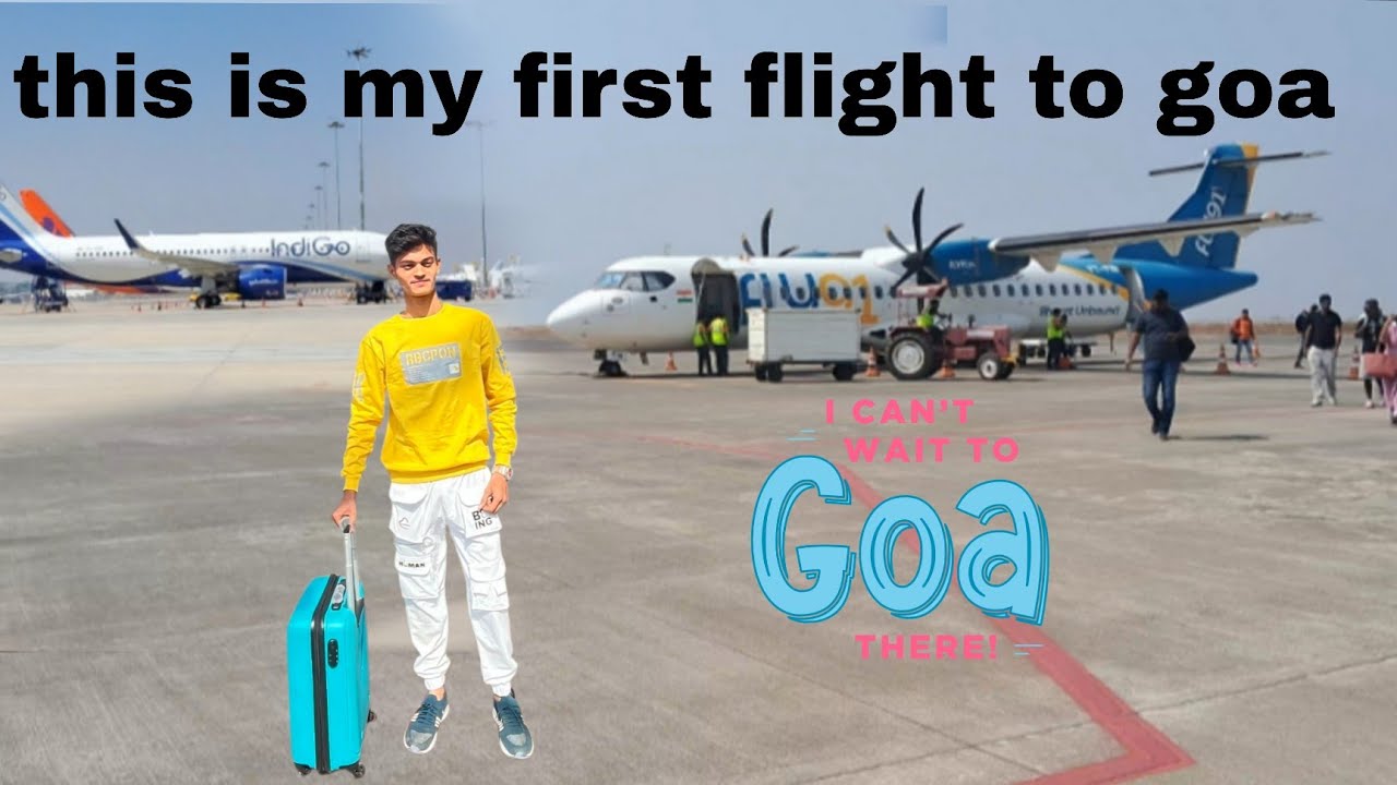 This is  my first flight ✈️ to goa 🙂 #lovely_bablu #goa #flight #airport #enjoy 